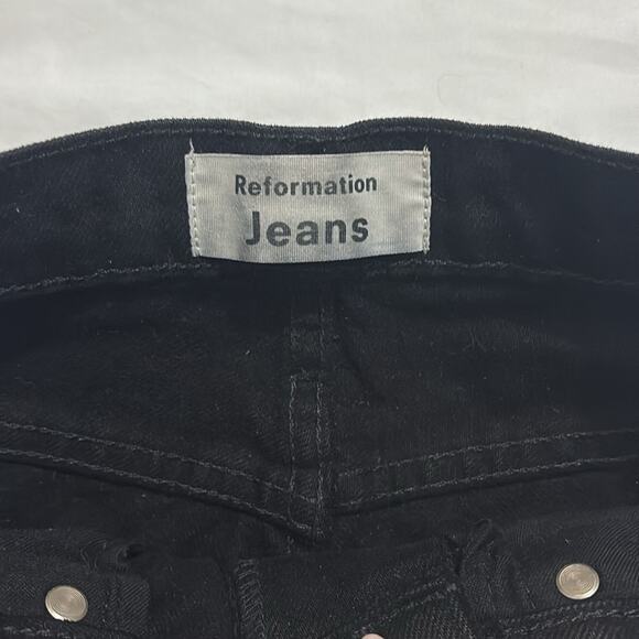Reformation Womens 26 Black Stevie Ultra High Rise Jeans Closet Staple Casual - Picture 4 of 9
